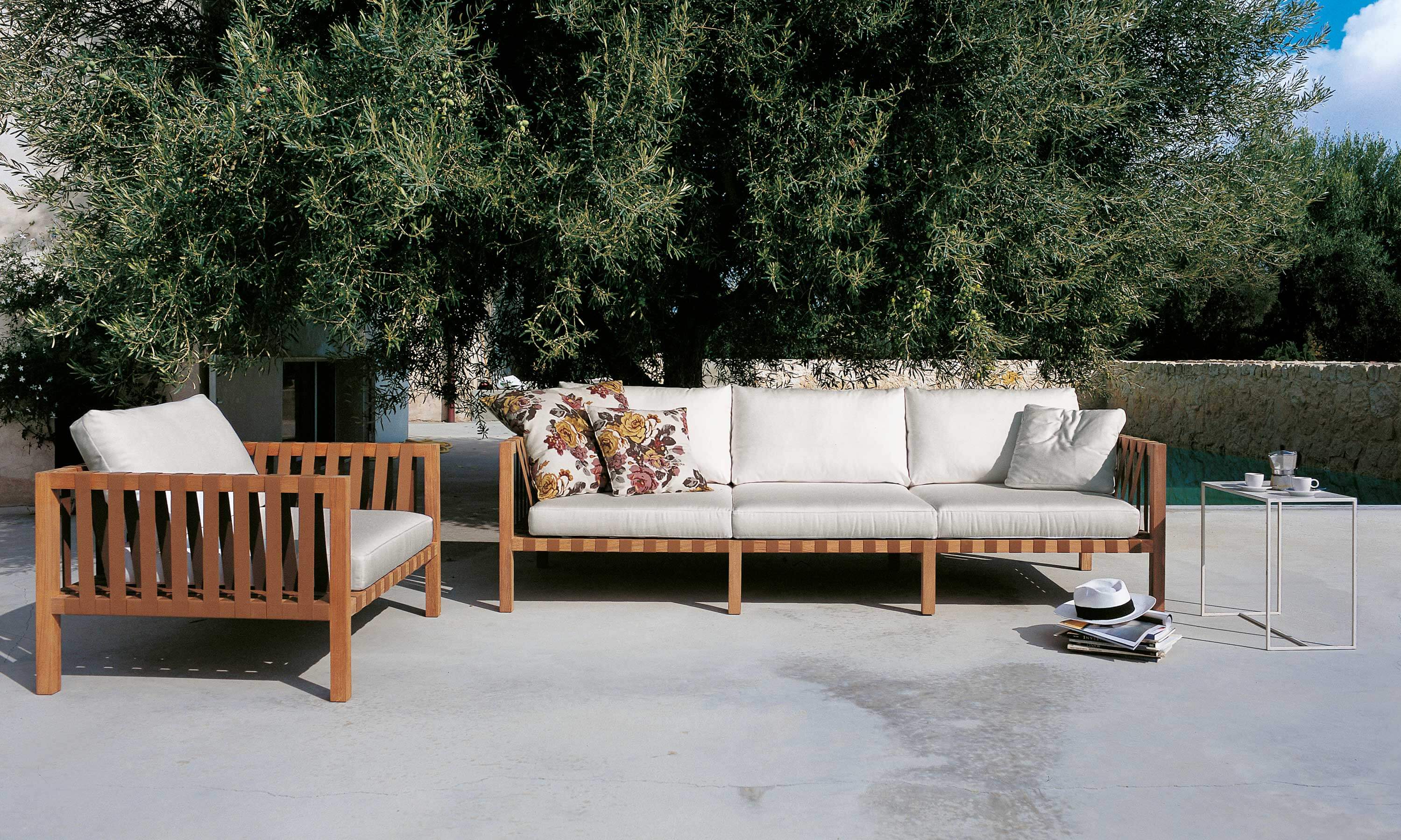 Садовое кресло из тикового дерева с подлокотниками RODA ARCH-00033159 - Вид №3