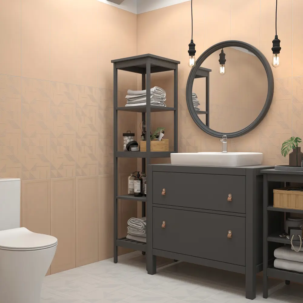 Плитка настенная Керамин Сонет 1С 25x75 см 1.69 м² матовая цвет розовый STLM-2191737 - Вид №3