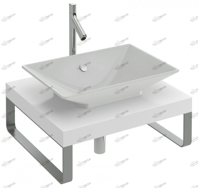 EB53-XXXX-E10 Столешница на заказ от 600 до 1399 мм с отверстием для раковины rêve е4819 Jacobdelafon PARALLEL Santreyd