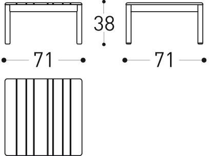 Varaschin Квадратный садовый столик из тика Barcode sun-id-1441842 - Вид №6