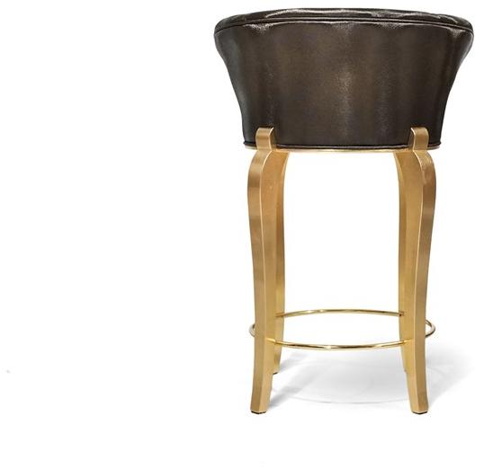 KOKET Высокий кожаный табурет с подставкой для ног Deliciosa sun-id-1484435 - Вид №4