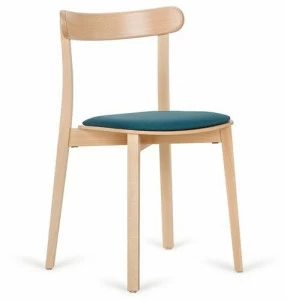 Paged Штабелируемый деревянный стул со встроенной подушкой Icho