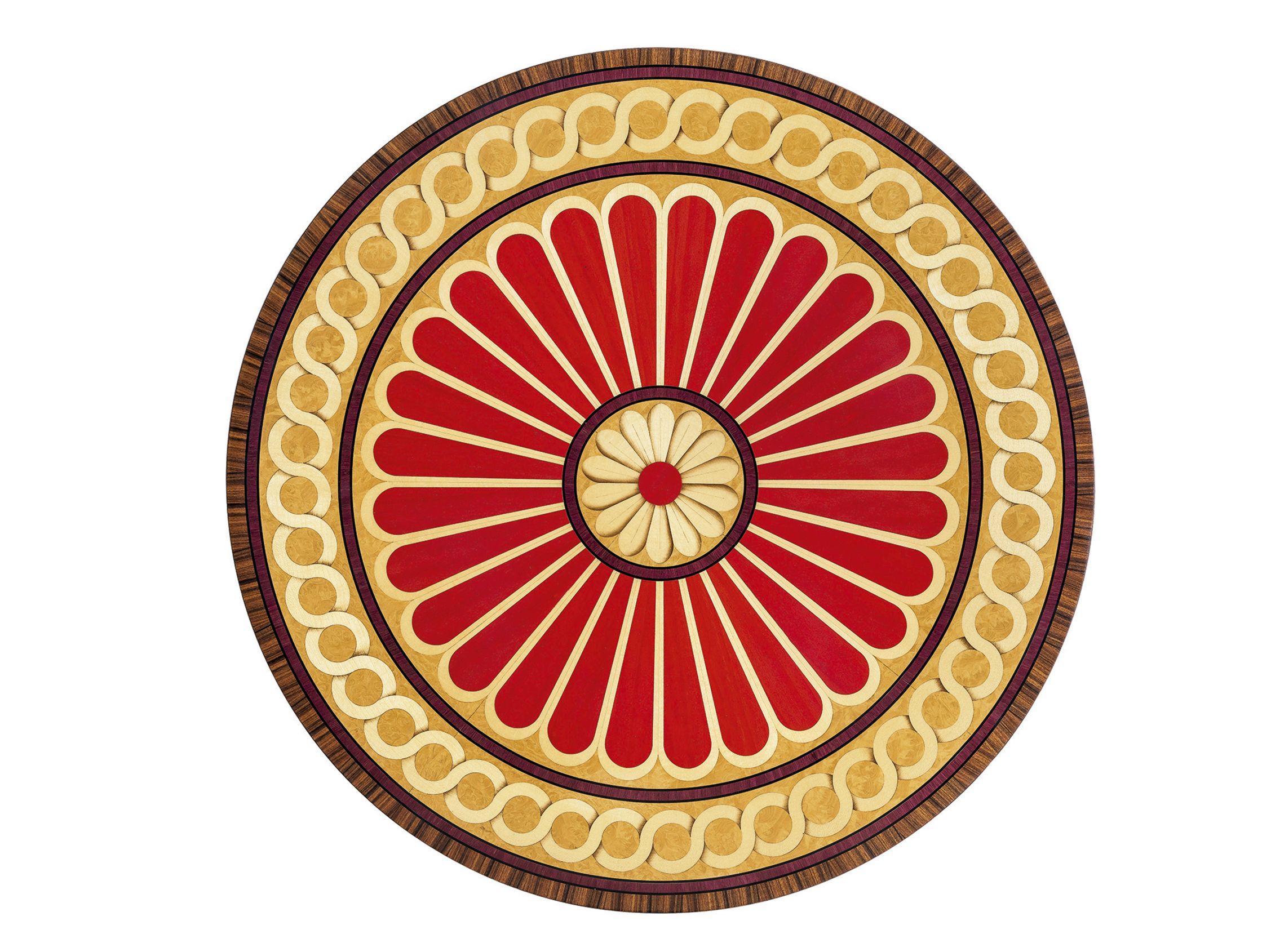 Круглый обеденный стол из розового дерева с Lazy Susan OAK Галерея ARCH-00030209 - Вид №1