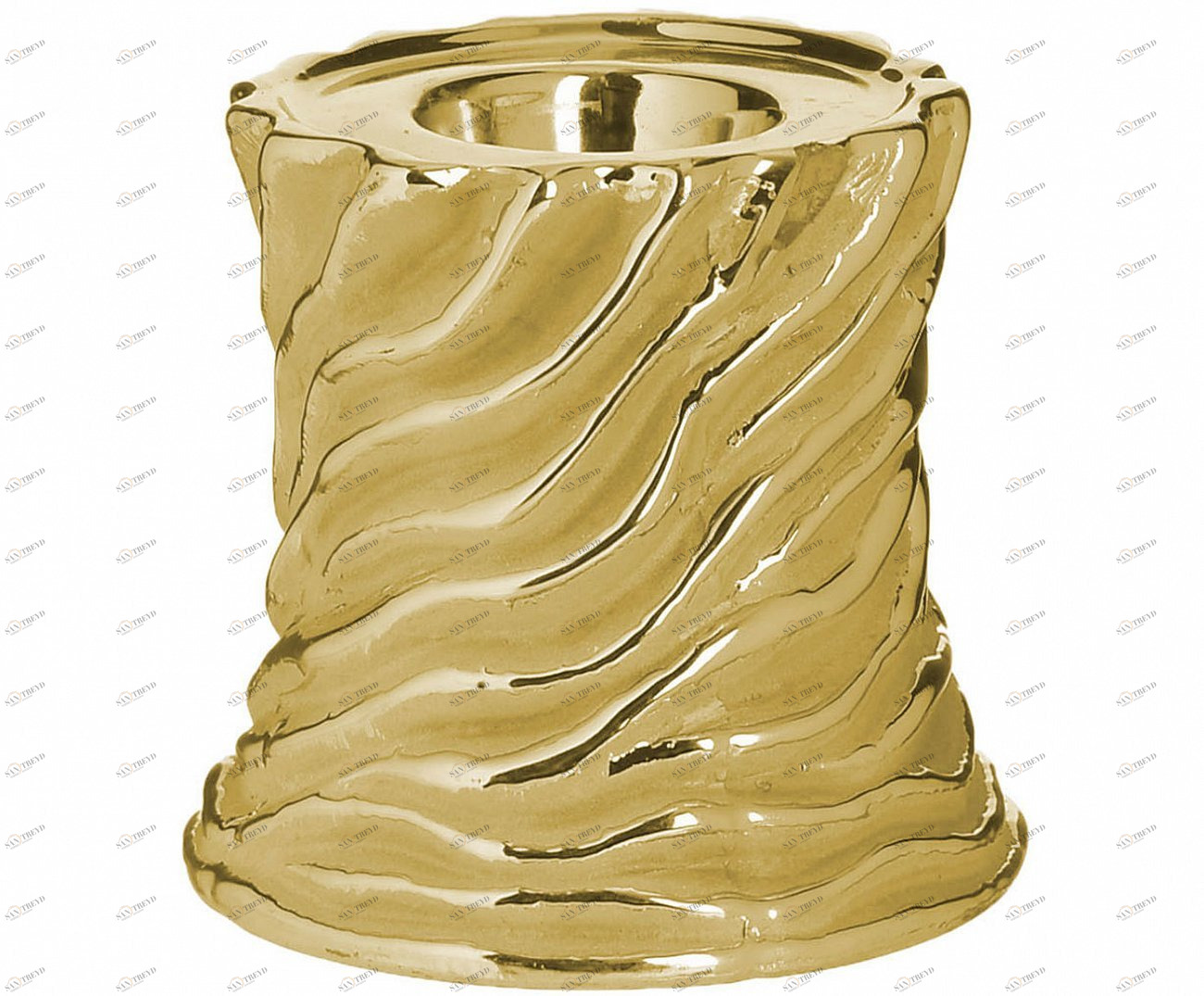 Подсвечник керамический золотистый 10 см TO4ROOMS  00-3838582 Золото 