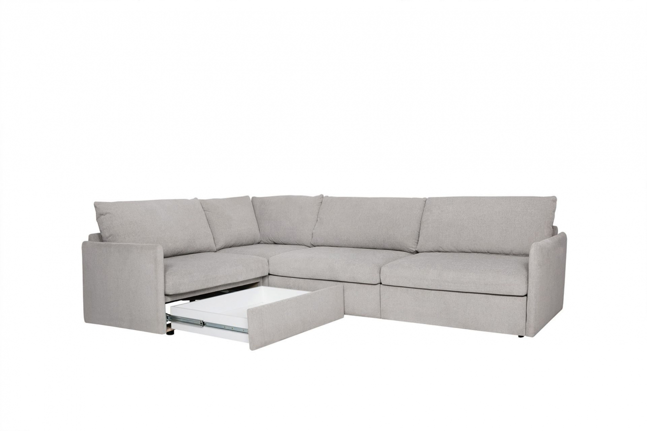 Диван-кровать Smart угловой светло-серый SITS ДИЗАЙНЕРСКИЕ, SMART 192340 Серый  - Вид №1
