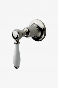 EAVC43 Накладка клапана регулировки объема Easton Classic с белой фарфоровой ручкой рычага Waterworks