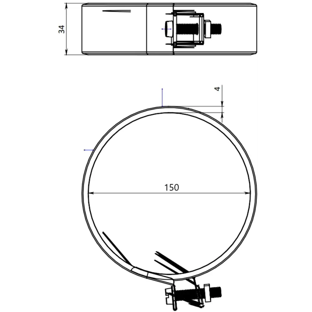 Хомут обжимной Металлик и Ко (430/0.5 мм) D150 мм STLM-2208854 - Вид №2