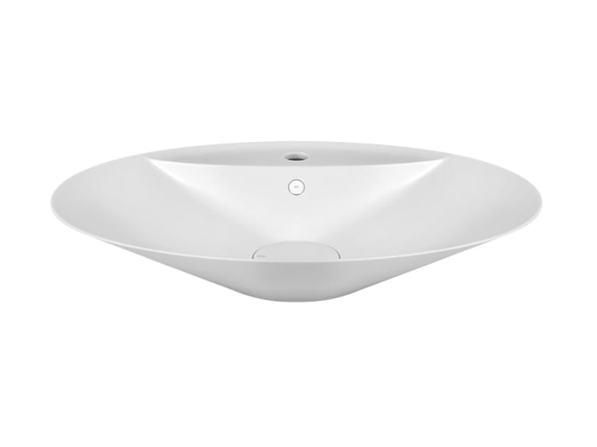 Овальная раковина из Cristalplant® с переливом Gessi конус ARCH-00048568