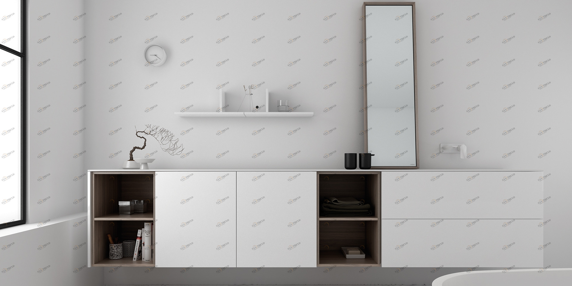 Модуль с 2 ящиками ST713 Inbani Strato