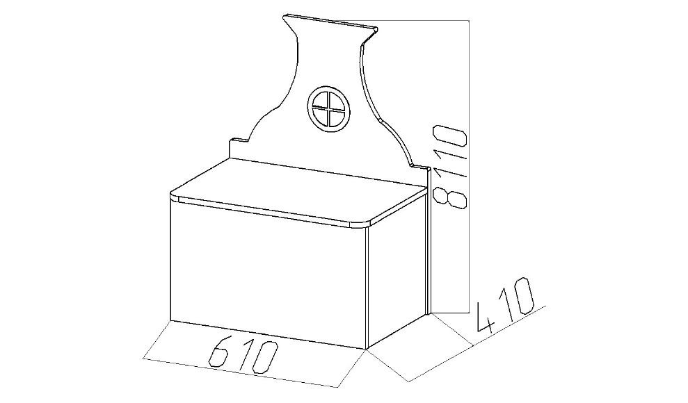 Детская лавочка-домик "Амстердам-5" МАНДАРИН АМСТЕРДАМ 179515 Красный Santreyd  - Вид №4
