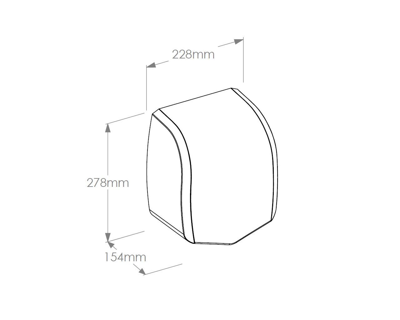 EIM106 Сушилка для рук SMARTSTAR, матовая сталь Merida  - Вид №1