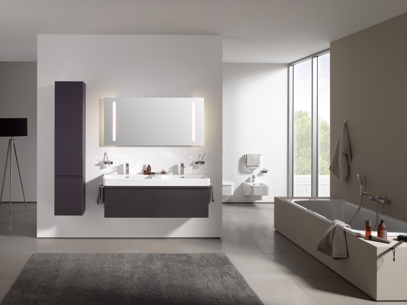 H4029501102631 Шкафчик высокий, 4 полочки стеклянные, петли справа LAUFEN PRO - Вид №13