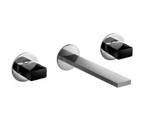 N513SB+5913A  Смеситель из стены для раковины - VENEZIA INвылет 19,5 см без ручек ограничитель потока воды до 5 л/мин при 3 бар картридж керамический 90° впуски 1/2'' без донного клапана ручки заказываются отдельно, см. раздел ''Ручки'' Fantini Rubinetti