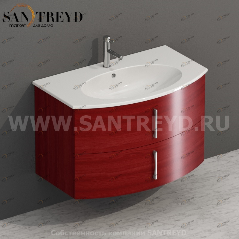 MDMC80Y6055 Тумба с двумя ящиками 78 см красная Globo 4ALL Италия Ceramica Globo