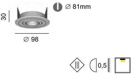 BEL-LIGHTING Регулируемый точечный светильник на потолок  1167.gx.16  - Вид №2