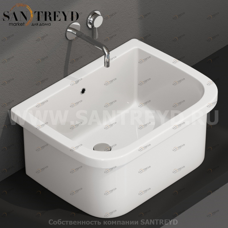 VA044BI Встроенная раковина под столешницу прямоугольная Ceramica Globo GRACE