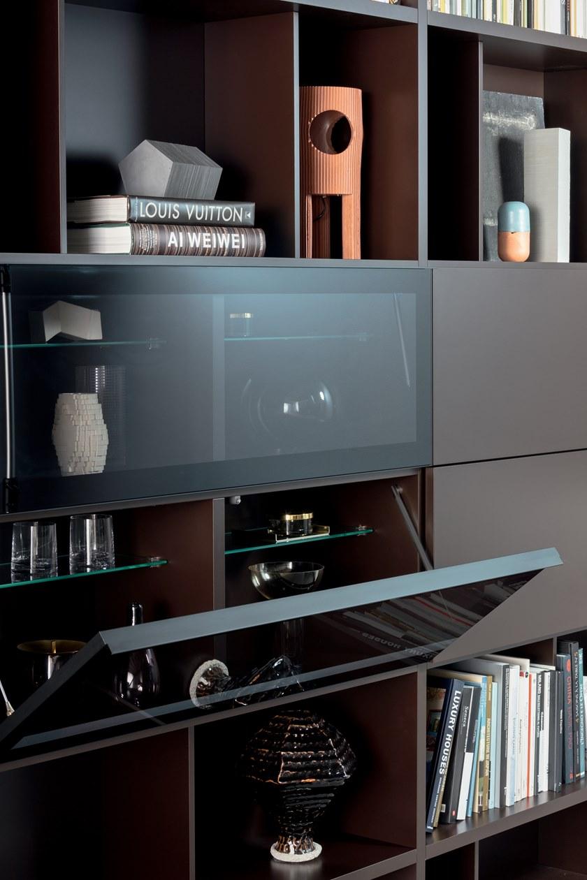 PIANCA Модульный деревянный книжный шкаф с письменным столом Spazioteca sun-id-1405054 - Вид №1