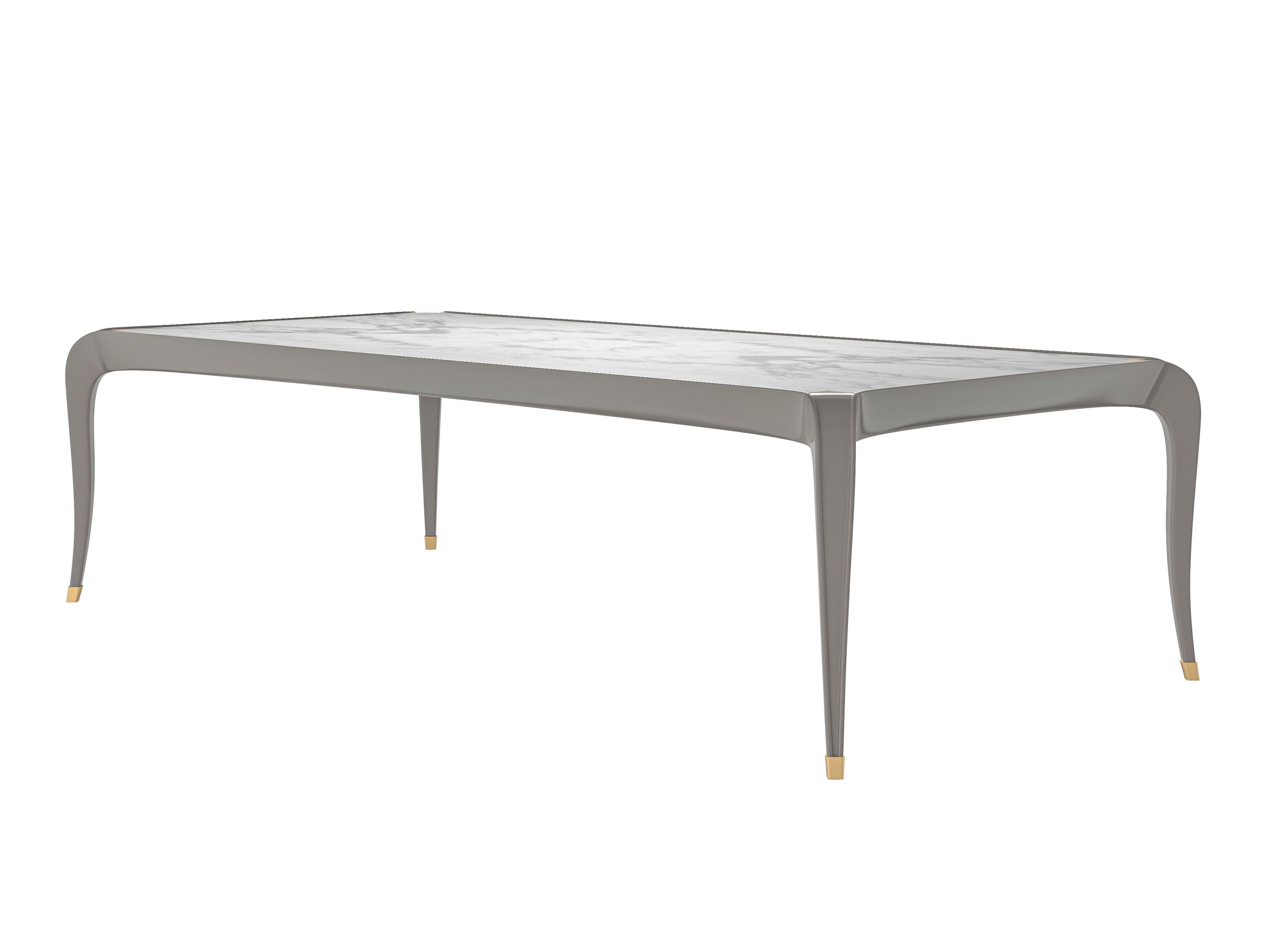 Прямоугольный стол из бука Modenese Luxury Interiors SILHOUETTE ARCH-00116466 - Вид №1