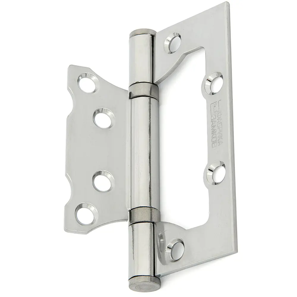 Петля без врезки E-2BB-100 цвет глянцевый хром ФАБРИКА ЗАМКОВ STLM-2210360