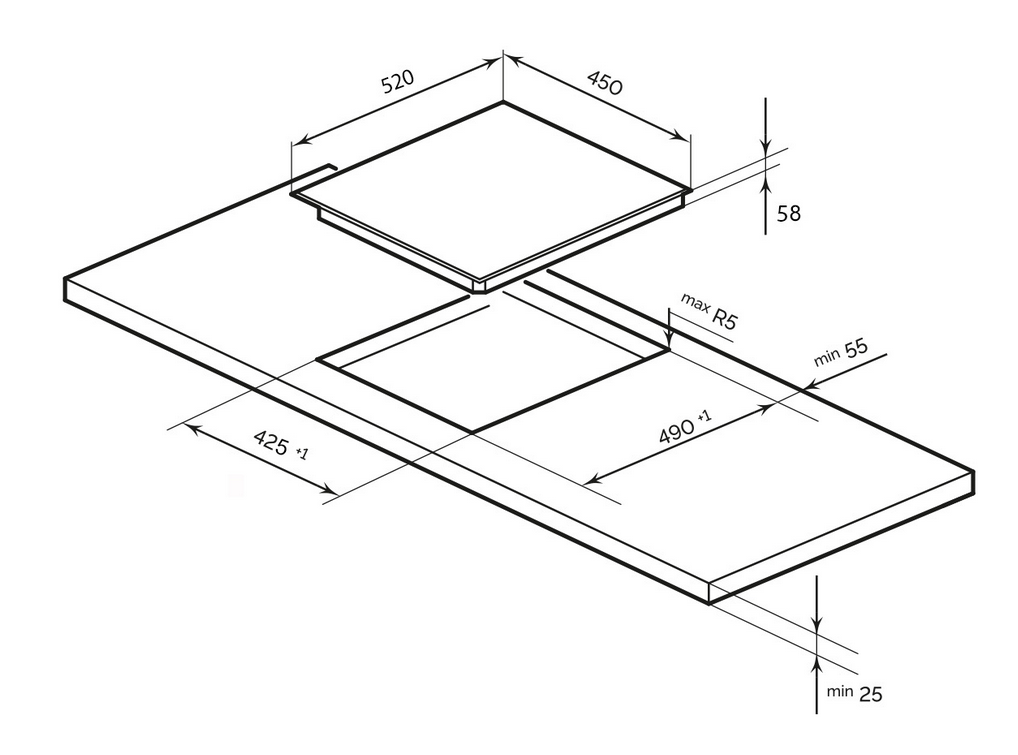9156741 Индукционная варочная поверхность LEX EVI 430 F DS STDN-0107677 - Вид №3