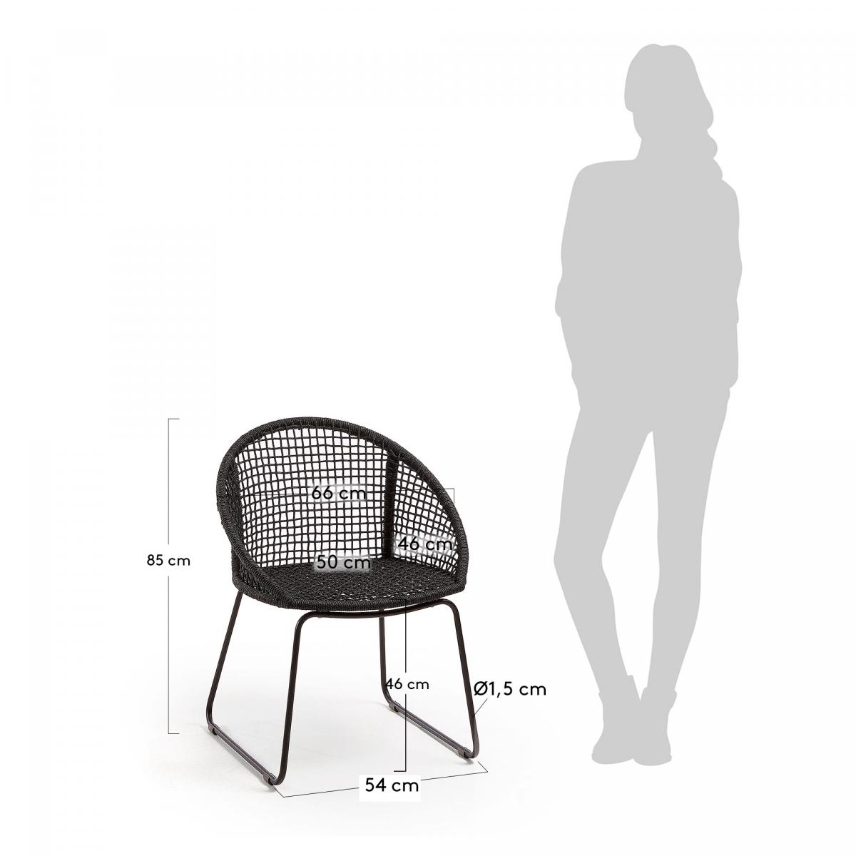 067759 Кресло темно-серое La Forma Sandrine 