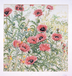 2061А Набор для вышивания Розовые маки 45 х 47 см Thea Gouverneur