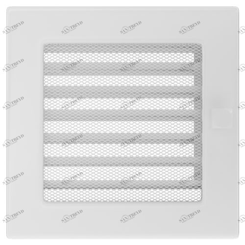 Вентиляционная решетка Kratki 17х17 с жалюзи (белая) 2978