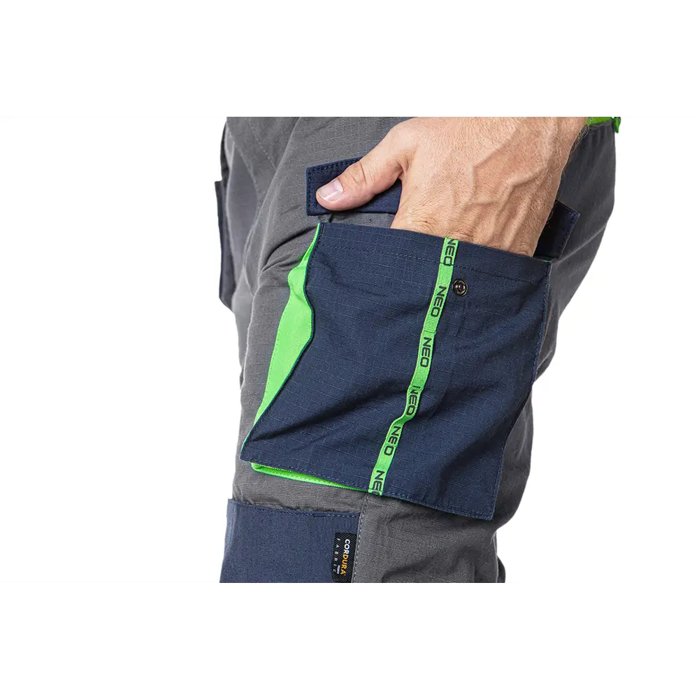 Брюки рабочие Neo Tools Premium серые/темно-синие/зеленые хлопок размер L рост 181-184 STLM-2051259 - Вид №1