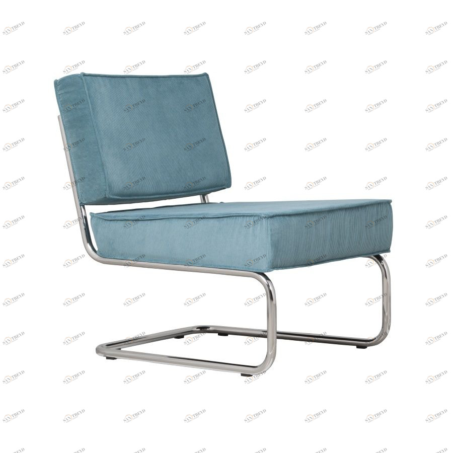 Кресло Lounge Ridge Rib голубое Zuiver 3100011