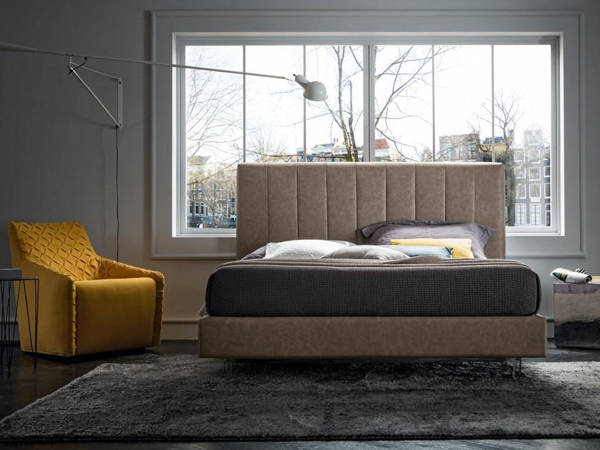 Felis Двуспальная кровать из ткани с мягким изголовьем Bed stories sun-id-1345951 - Вид №1