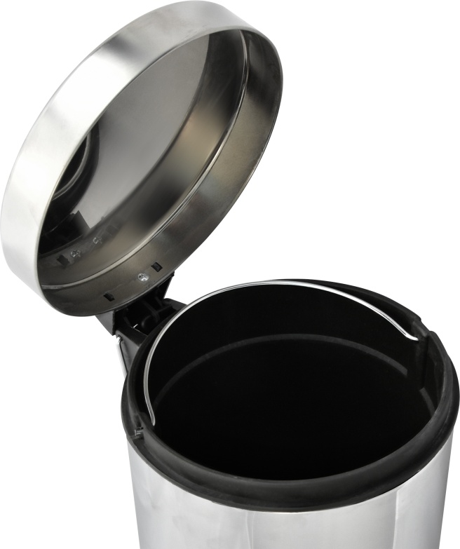 2565.060 Урна с механизмом поднятия крышки Н102 нержав сталь 5 л Solinne Puff  - Вид №6