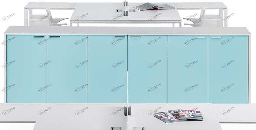 Ultom Низкая лакированная тумба для офиса с распашными дверцами Boxes sun-id-1412504