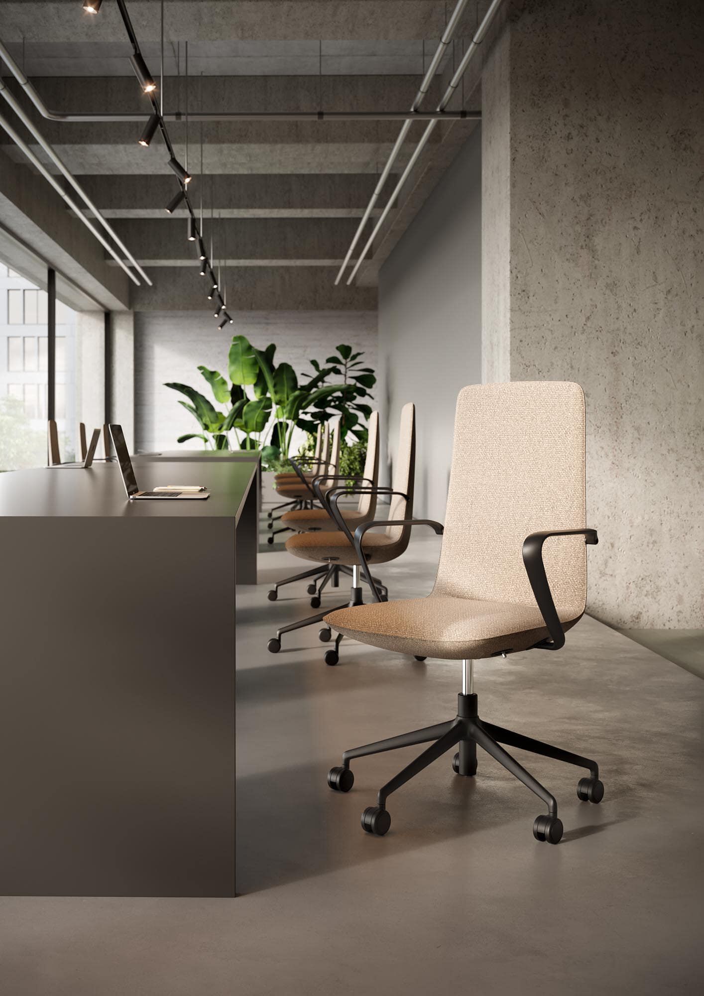 Ткань поворотный операционный офисный стул с колесами SITIA L-AIR ARCH-00128619 - Вид №3