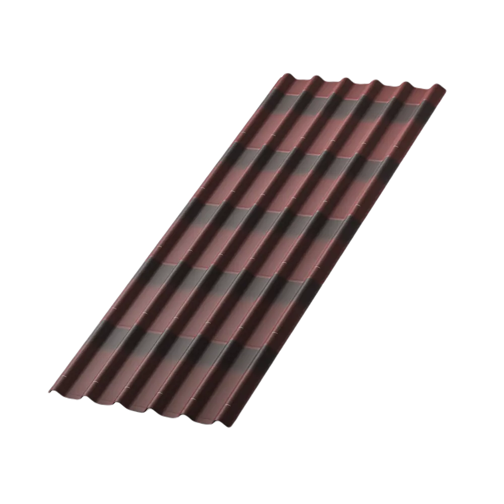 Кровельный лист ONDULINE красный - современная альтернатива шиферу 84317605 STLM-0048427 - Вид №1