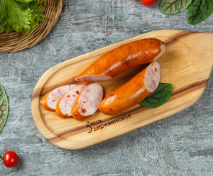 7318 Колбаса Деревенская из индейки п/к кольцо Вкусляндия