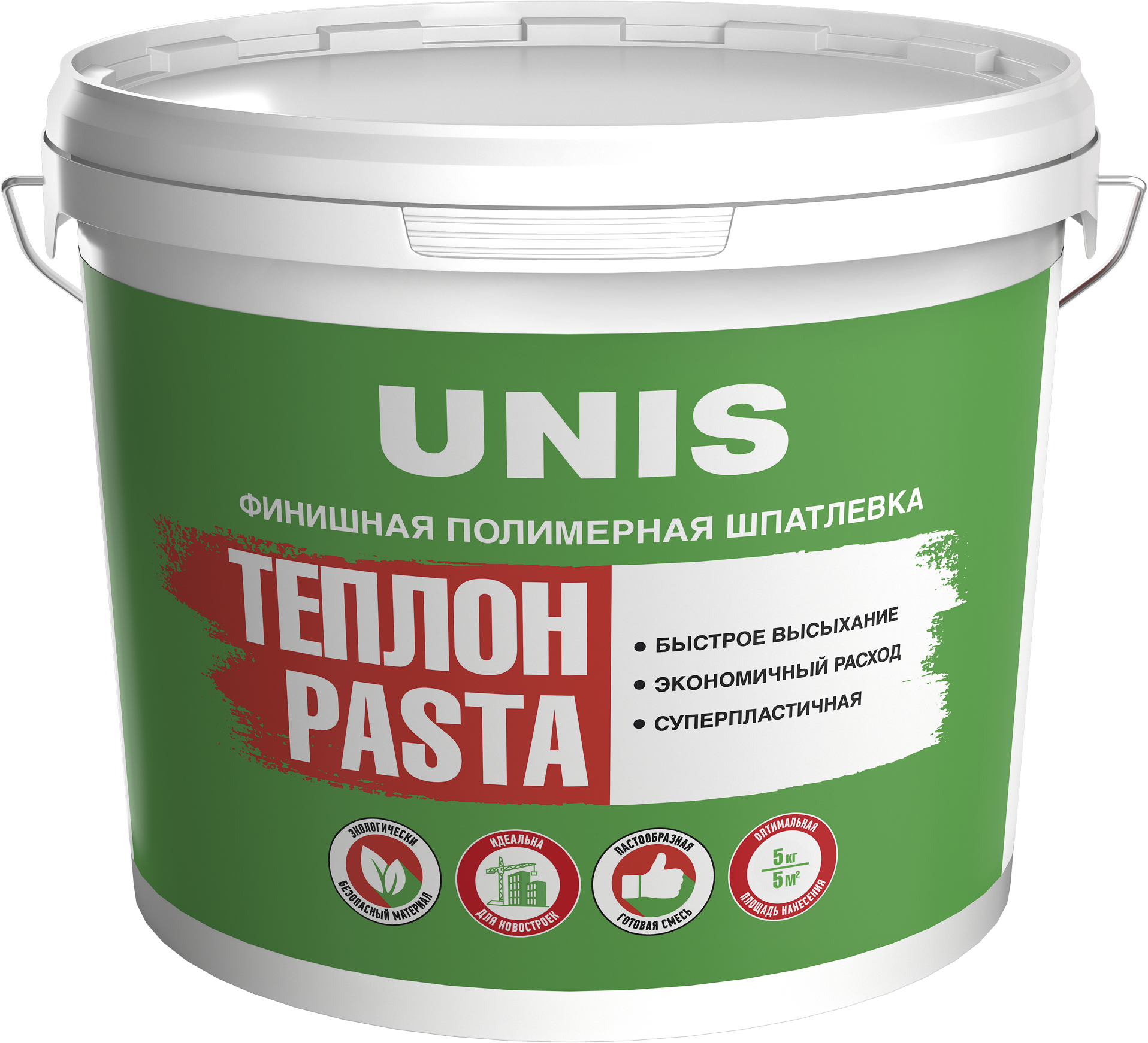 Unis Теплон Pasta - полимерная финишная шпатлевка 5 кг 84230537