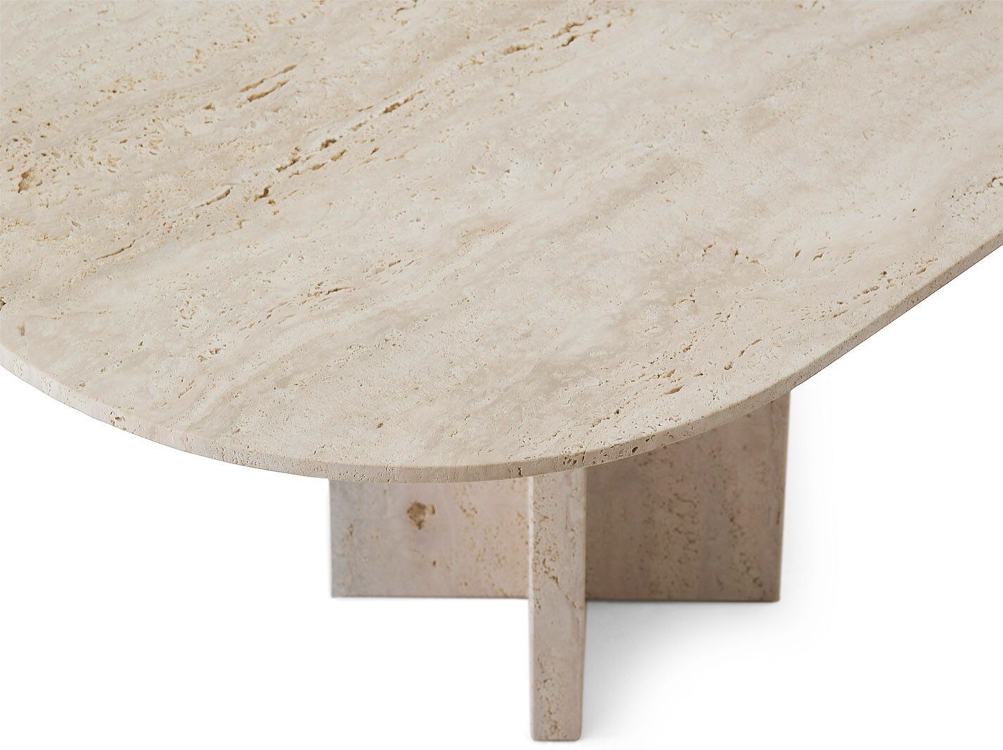 Овальный журнальный столик из травертина Lando TIVOLI ARCH-00042914 - Вид №1