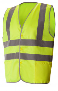 69867 Жилет сигнальный "Спектр Плюс" лимонный с СВП  Сигнальная одежда  размер 60-62 ( ХХХL)