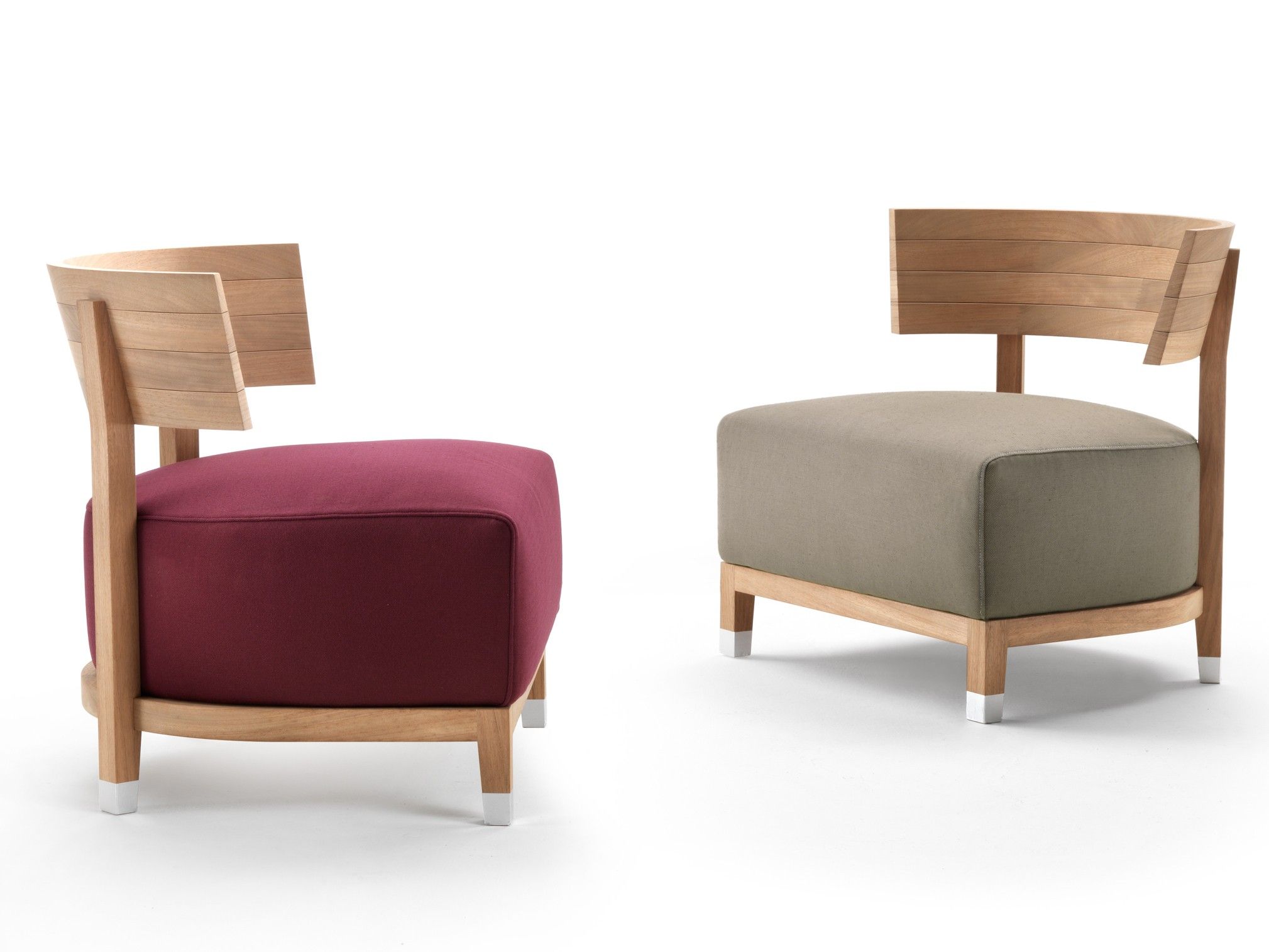 Кресло из дерева и ткани Flexform ARCH-00045765