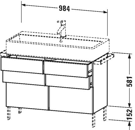 VA658807979 Vero Air Тумбочка напольная Орех натуральный, декор Duravit - Вид №1