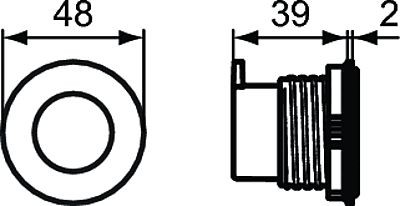 P0109AA Пневматическая одинарная панель смыва SEPTA PRO XS P1 Ideal Standard PROSYS SEPTA PRO  - Вид №2