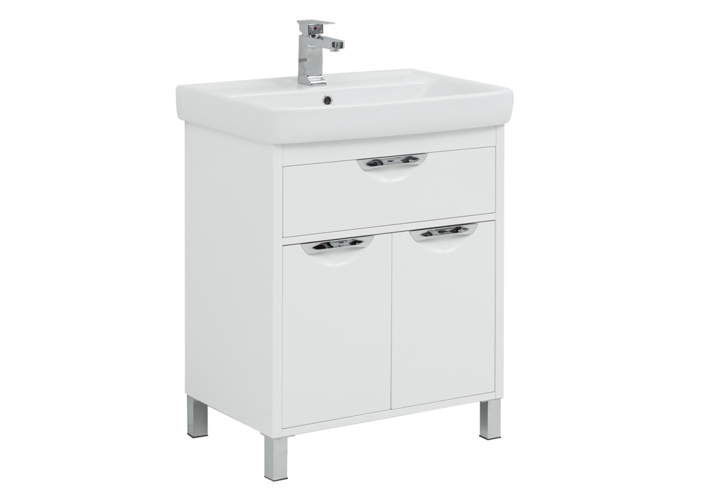 Мебель для ванной Aquanet Гретта 70 New белый (1 ящик, 2 дверцы) 00239431 - Вид №5