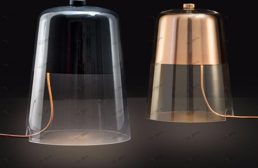 Oluce Настольная лампа из дутого стекла с диммером sun-id-1384286