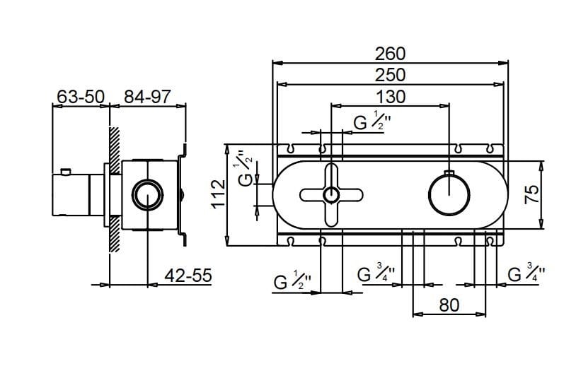 Смеситель для душа с душем Fantini Rubinetti Icona Classic ARCH-00039888 - Вид №2