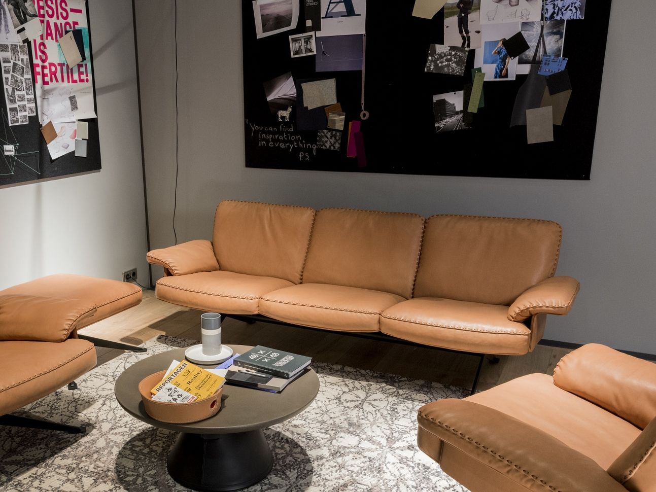 3-местный кожаный диван de Sede DS-31 ARCH-00017598 - Вид №1