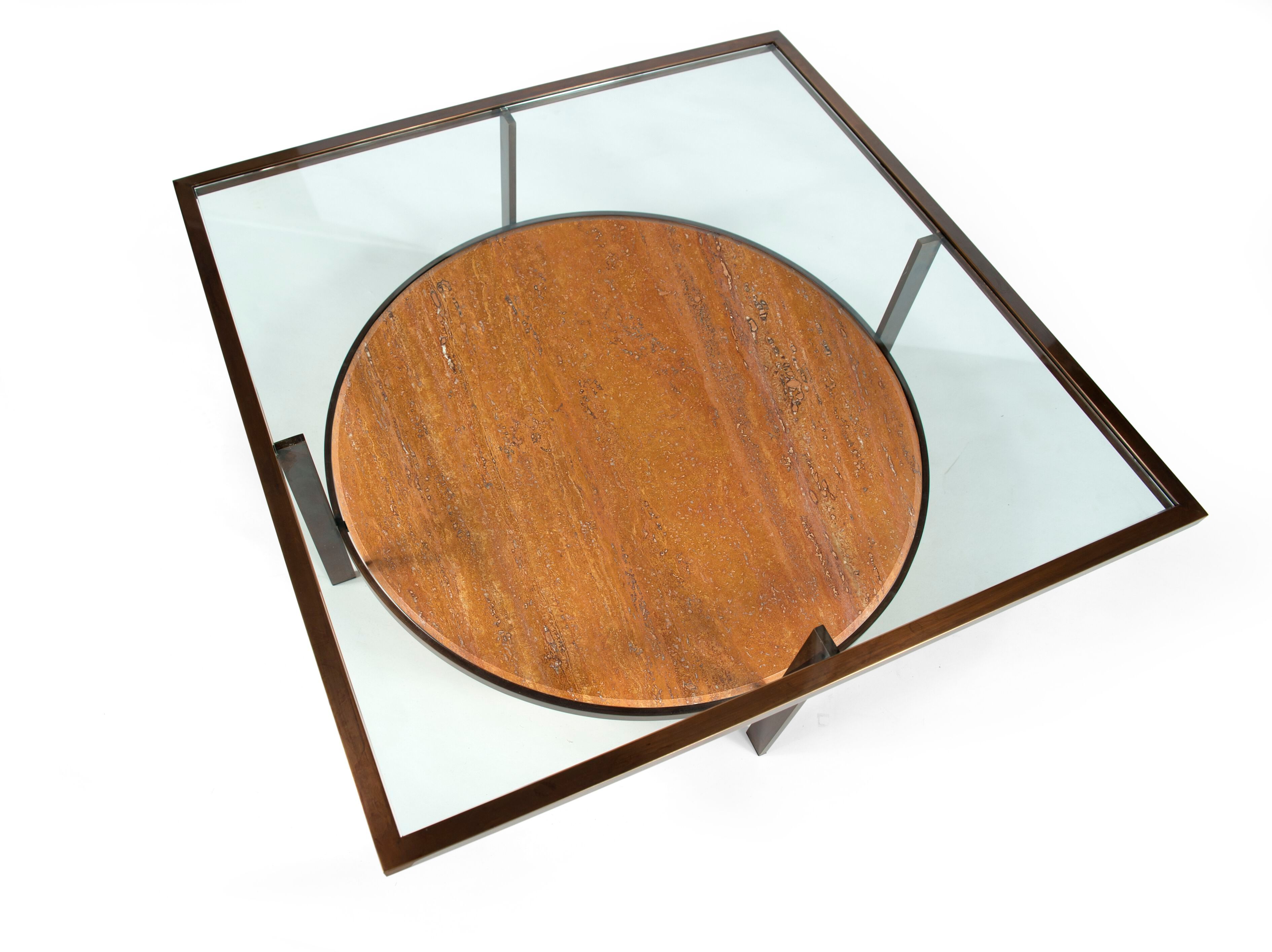 Квадратный Хрустальный журнальный столик Borzalino PAUL ARCH-00121361 - Вид №1