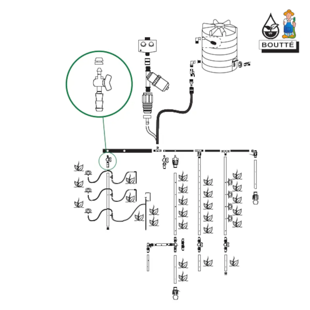 Стартовый кран BOUTTE для систем полива 16 мм 87270973 STLM-0073593 - Вид №2