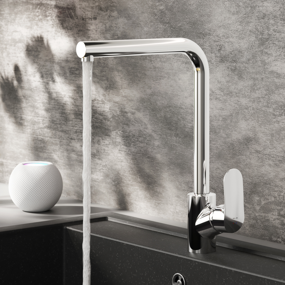 F8005000 смеситель для кухни L-образный излив хром шт. AM.PM Like - Вид №1