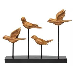 Статуэтка Птицы смола черный 24 см