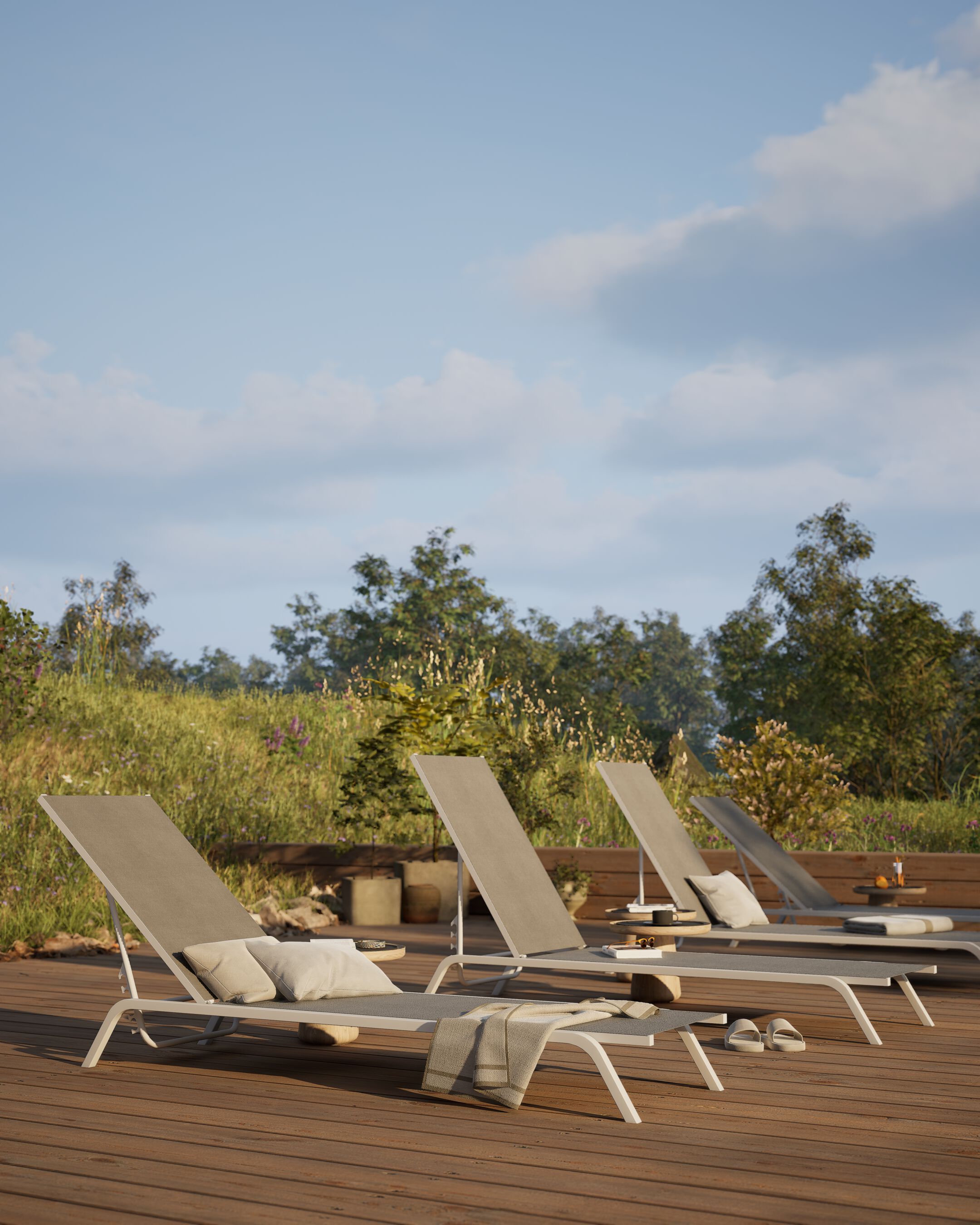 Текстилен и алюминиевая откидная Садовая кровать DRIGANI SLIM ARCH-00071736 - Вид №5